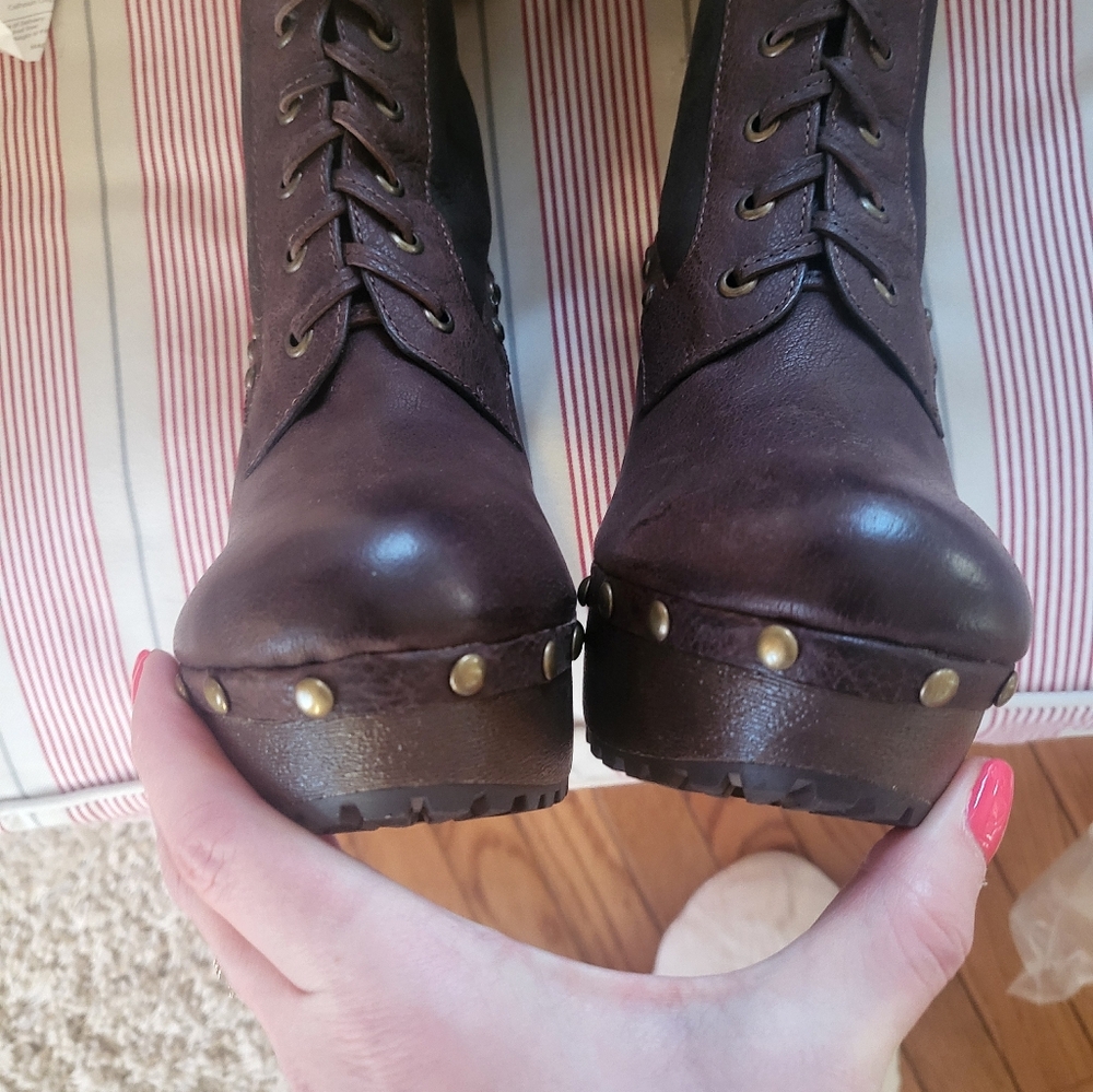 Sam Edelman Leather Real Fur Country Boots Sz 7.5 - Picture 5 of 5